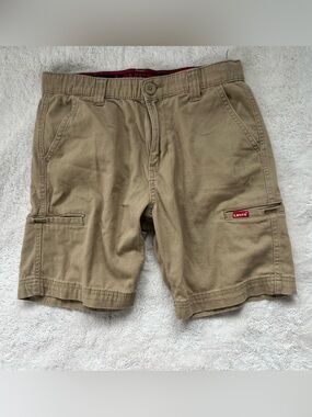 Children’s Levi's Tan Cargo Shorts with Red Logo Tab